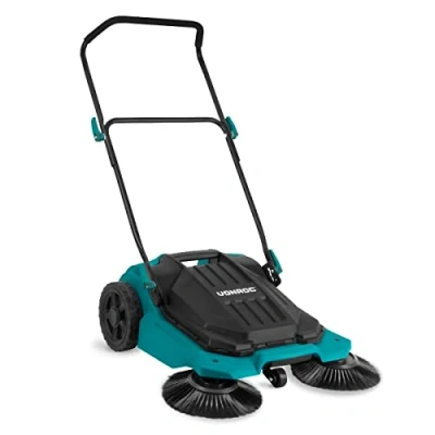Afbeelding van VONROC Veegmachine 65cm veegbreedte 18 liter reservoir veegt tot 2600m2 per uur
