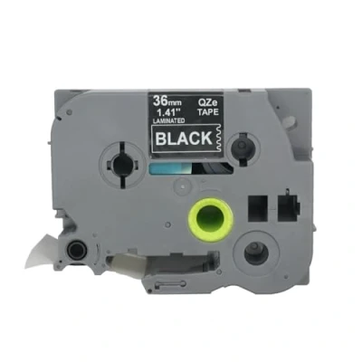 Afbeelding van BROVACS 1 pak wit op zwart gelamineerde labeltape compatibel voor Brother P Touch labelprinter TZ 365 TZe 36 mm 1/2 inch OPA4365