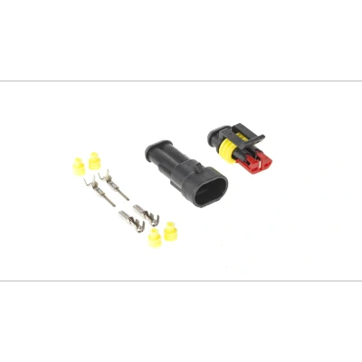 Afbeelding van Hermetische connector set 12 tot 24 Volt 2 pin superseal IP67