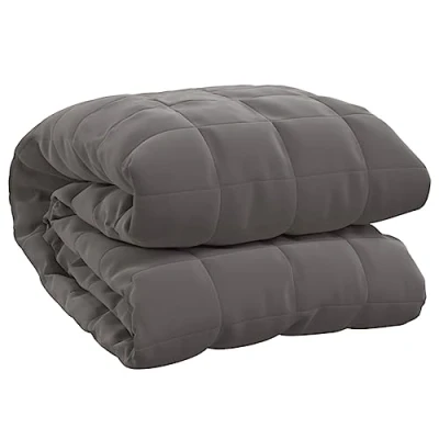 Afbeelding van vidaXL Verzwaringsdeken 200x220 cm 13 kg stof grijs
