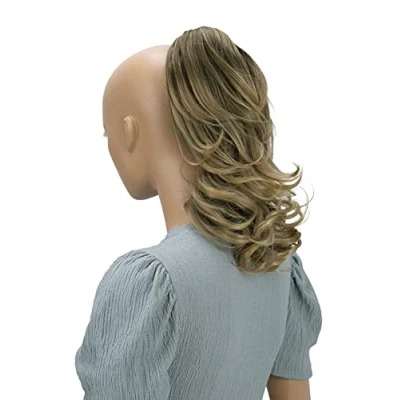 Afbeelding van CAISHA 30cm Haarstukje Vlecht Paardenstaart Haarextensies Volumineus Golvend Bruin Blond Mix H125