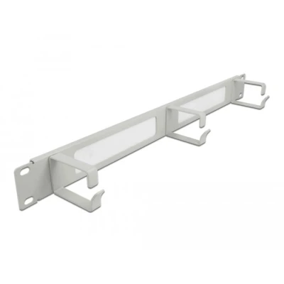 Afbeelding van Delock 19″ kabelmanagement borstelstrip met 3 beugels 1 U grijs De