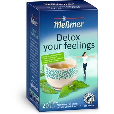 Afbeelding van Messmer Detox Brennessel Grun Tee 20x 2gr (5 Stuks)