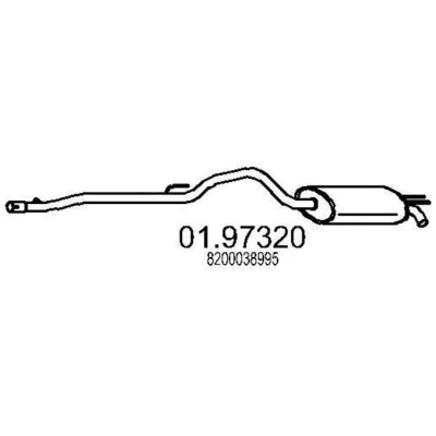 Afbeelding van MTS 01.97320 Einddemper 1470mm