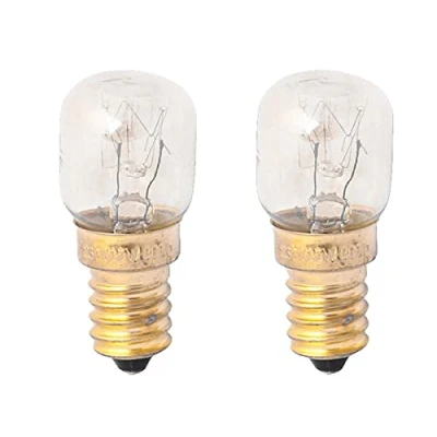 Afbeelding van LEDLUX 2 stuks oven en magnetronlampen, E14, 15 W, 230 V, 80 lumen, 2800 K, bestand tegen hoge temperaturen tot 300 graden (ST22)