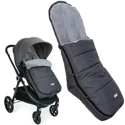 Afbeelding van Orzbow Universele Fitting L vorm Voetzakken voor kinderwagens, Warme Wintervoetenzak babywagen buggy accessoires baby slaapzak Temperatuur instelbare functie Waterdicht en Winddicht, OEKO TEX standard 101
