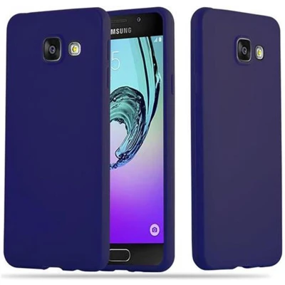 Afbeelding van Cadorabo Hoesje geschikt voor Samsung Galaxy A3 2016 in CANDY DONKER BLAUW Beschermhoes TPU silicone Case Cover