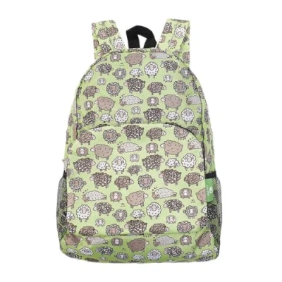 Afbeelding van ECO CHIC Wandelen Lichtgewicht opvouwbare Rugzak dagrugzak voor reizen en outdoor avonturen waterdichte rugzak, Schattig Schaap Groen, One Size, Rugzakken