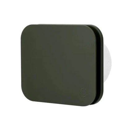 Afbeelding van Turbionaire Trend 100 SDSG Afvoerventilator, voor badkamer, keuken, wand/plafond, frontpaneel, Dark Sage Gray, diameter mm, 85 m3/h, 35 Pa, terugslagventiel, stil 33 dB, IPX4