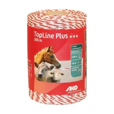 Afbeelding van Ako topline plus schrikdraad wit/rood 400m