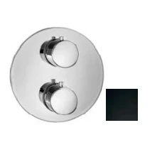 Afbeelding van SB Universale Round Inbouw thermostaatkraan met 2 uitgangen mat zwart 1208955164
