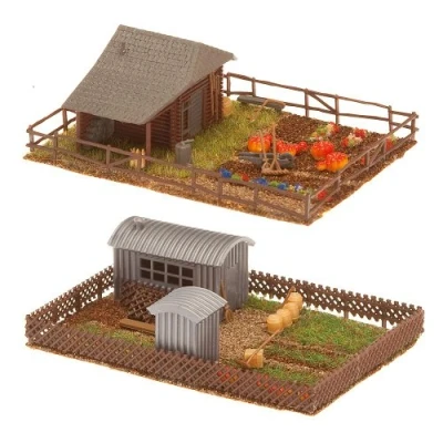 Afbeelding van Faller Volkstuin set 3 modelbouwsets, hobbybouwspeelgoed voor kinderen, modelverf en accessoires