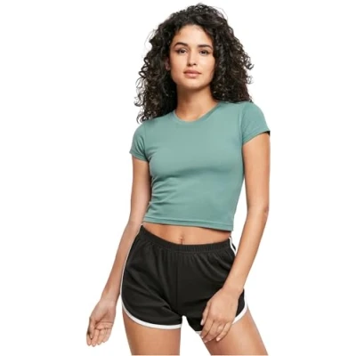 Afbeelding van Urban Classics Tshirt basic, Dames, Maat: Large, Paleleaf