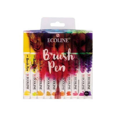 Afbeelding van Brushpen Talens Art Creation Ecoline assorti etui à 20stuks