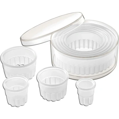 Afbeelding van Déglon Set van 9 Ronde Kartelsnijders Polyamide Perfect voor Bakken en Serveren