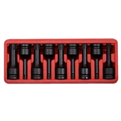 Afbeelding van KS Tools, Dopsleutel + dopmoer, 1/2&quot; power bit doppenset, voor RIBE schroeven, 9 delen