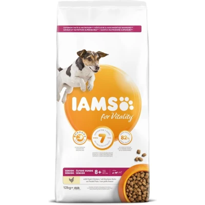 Afbeelding van Iams Dog Senior Small Medium Kip 12 kg