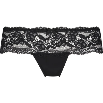 Afbeelding van Hunkemöller Dames Lingerie Boxerstring Florence Zwart maat L