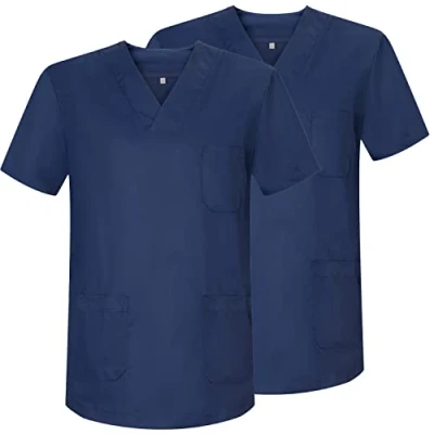 Afbeelding van MISEMIYA Verpakking met 2 stuks, uniseks, gezondheidsuniformen, medisch uniform, Ref.817 x 2, Marineblauw 21, 3XL