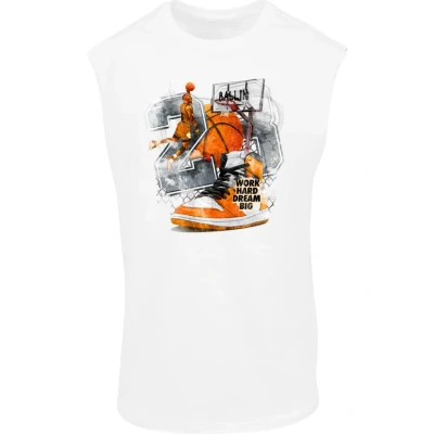 Afbeelding van Mister Tee Vintage ballin mouwloos T shirt, wit, S