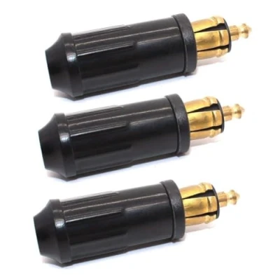 Afbeelding van Wudaizhi 3 stuks DIY DIN stekker netstekker Europees type 12 V aansluiting adapter sigarettenaansteker voor