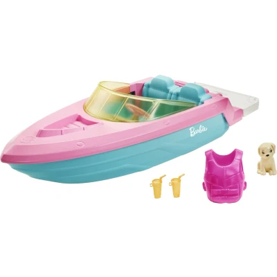 Afbeelding van Barbie boot Met puppy en Accessoires