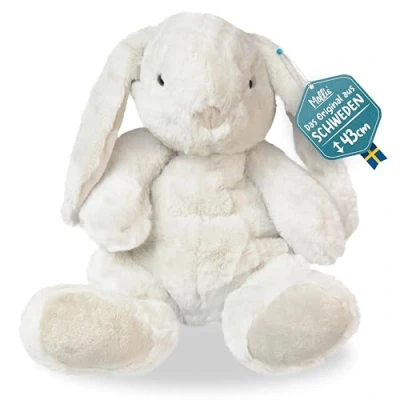 Afbeelding van Mollis Knuffeldier, knuffelhaas, 43 cm, pluche dier, haas, kinderknuffeldier, zacht knuffeldier voor kinderen en baby&#039;s