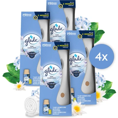 Afbeelding van 4x Glade Automatic Spray Pure Clean Linen 269 ml