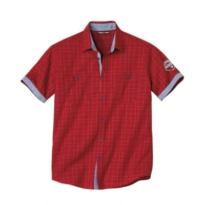 Afbeelding van ATLAS FOR MEN Herenhemd met korte mouwen, verkrijgbaar in grote maten van M tot 5XL, rood (rouge),