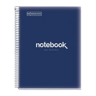 Afbeelding van Miquelrius Notitieboek met spiraalbinding, 5 emoties, deksel van polypropyleen, DIN A4, microgeperforeerd, 120 vellen