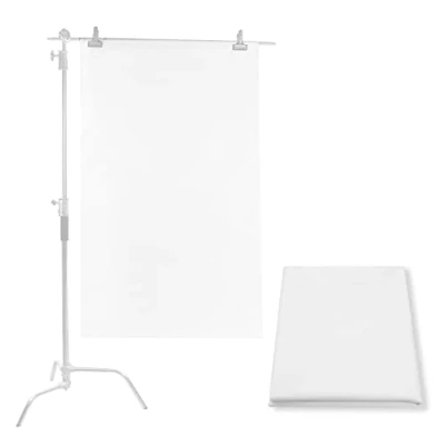 Afbeelding van Selens 1 x 1,7 m diffuser, stof, nylon, zijde, wit, diffusie, naadloze lichtmodificator voor fotografie, softbox en lichttenten