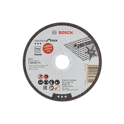 Afbeelding van Bosch Accessories WA 60 T BF 2608603171 Doorslijpschijf recht 125 mm 1 stuk(s) Staal, RVS