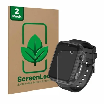 Afbeelding van ScreenLeaf Screenprotector voor Okyuk 4G Kids Smartwatch Duurzame schermbescherming Folie Beschermfolie transparant (2 Stuks)