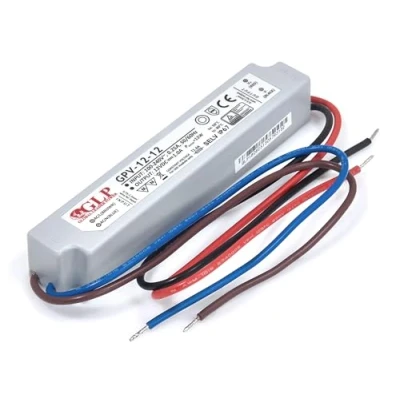 Afbeelding van GLP LED voedingsadapter 12V 12W 1A geschikt voor verlichting IP67 waterdicht