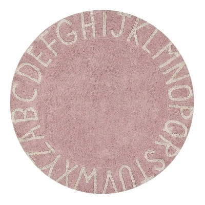 Afbeelding van Lorena Canals Rond Vloerkleed ABC Roze