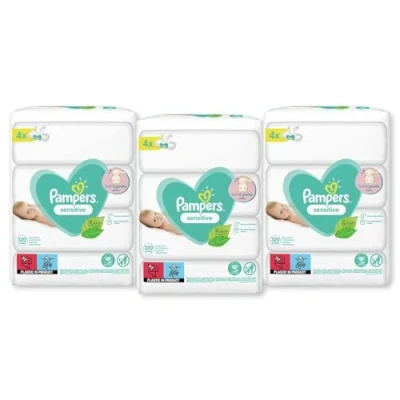 Afbeelding van Pampers Vochtige doekjes Sensitive, 3 x 4 80 (960 doekjes)