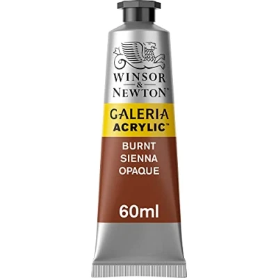 Afbeelding van Winsor &amp; Newton 2120077 Galeria acrylverf, hoge pigmentatie, lichtecht en verouderingsbestendig, romige vloeiende consistentie 60ml Tube, Burnt Sienna Opaque