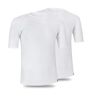 Afbeelding van GripGrab Ultralight Mesh 2PACK Korte Mouw Base Layer Zomer Fiets Ondershirt Polygiene Zweethemd Wit Heren Maat M