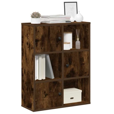 Afbeelding van vidaXL Boekenkast 60x24x76,5 cm bewerkt hout gerookt eikenkleurig