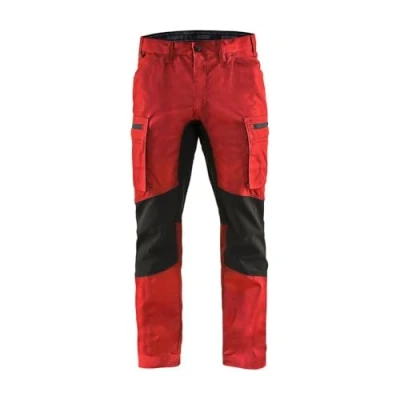 Afbeelding van Blaklader Service werkbroek met stretch 1459 1845 Rood/Zwart C46