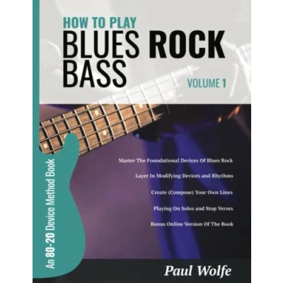 Afbeelding van How To Play Blues Rock Bass Volume 1: An 80 20 Device Method Book
