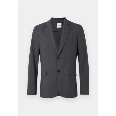Afbeelding van Sandro heren Slim fit colbert van wol met klepzakken in de kleur Grijs, maat: 46