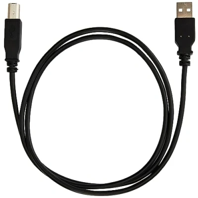 Afbeelding van PremiumCord USB 2.0 High Speed kabel M/M 1m, A stekker naar B stekker, aansluitkabel voor scanner etc, dubbel afgeschermd, AWG28, kleur zwart, lengte 1 m, ku2ab1bk