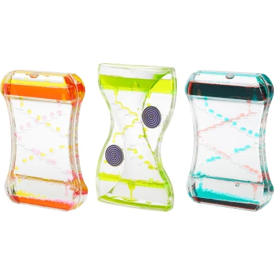 Afbeelding van THE TWIDDLERS 3 Liquid Motion Timers, Vloeibare Zandloper voor Kinderen en Volwassenen (Trap) Sensorisch Fidget Speelgoed Kalmerend &amp; Ontspannend