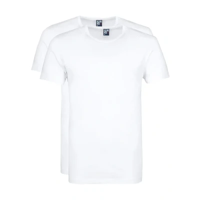 Afbeelding van Alan Red Derby O Hals T Shirt Wit (2Pack) maat XL Heren Basic met Regular fit Pasvorm Katoen