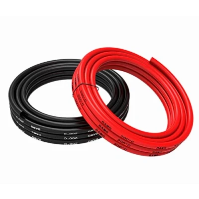 Afbeelding van TUOFENG 8 AWG elektrische draad, gauge, 10 meter, 5 m zwart en rood, flexibele haakup kabel, vertind koperdraad, hoge temperatuurbestendigheid