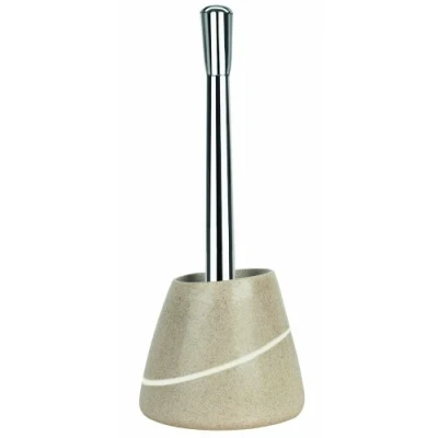 Afbeelding van Spirella &quot;Etna Toiletborstel in steenlook van polyresin 17x13x19cm zand