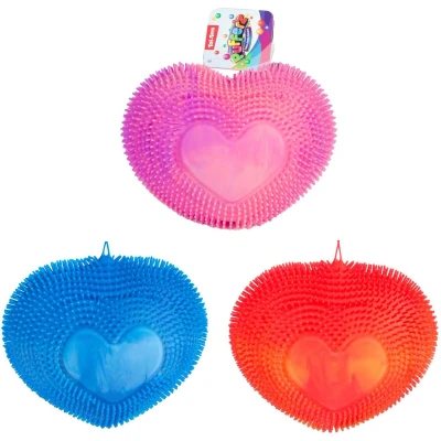 Afbeelding van Pufferbal hart twee tonen 19 cm 3 assorti
