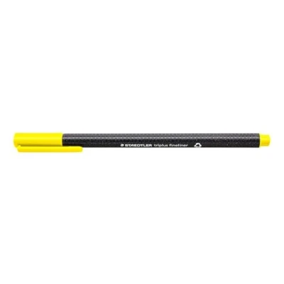 Afbeelding van Staedtler 334 Triplus Fineliner Superfine Puntpennen, 0,3 mm, Geel, Doos van 10