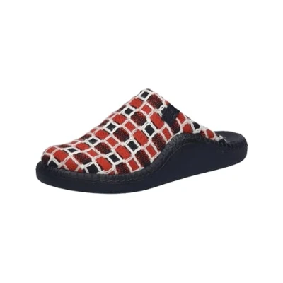 Afbeelding van Josef Seibel Dames Pantoffels Monaco.D.03, breedte F 1/2 (smal), Rood Multi, 36 EU Schmal